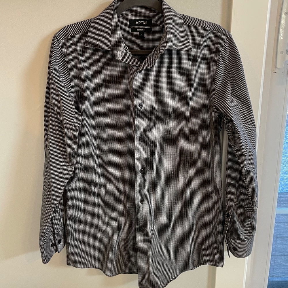 Apt 9 checkered dress shirt
